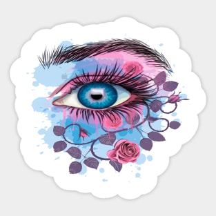 Floral eye stylized Sticker